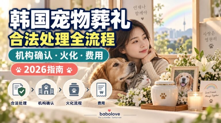 韩国宠物葬礼步骤完整指南｜合法处理方式、机构确认、火化流程与费用（2026）