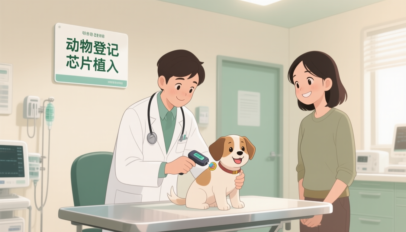 韩国宠物登记芯片植入过程