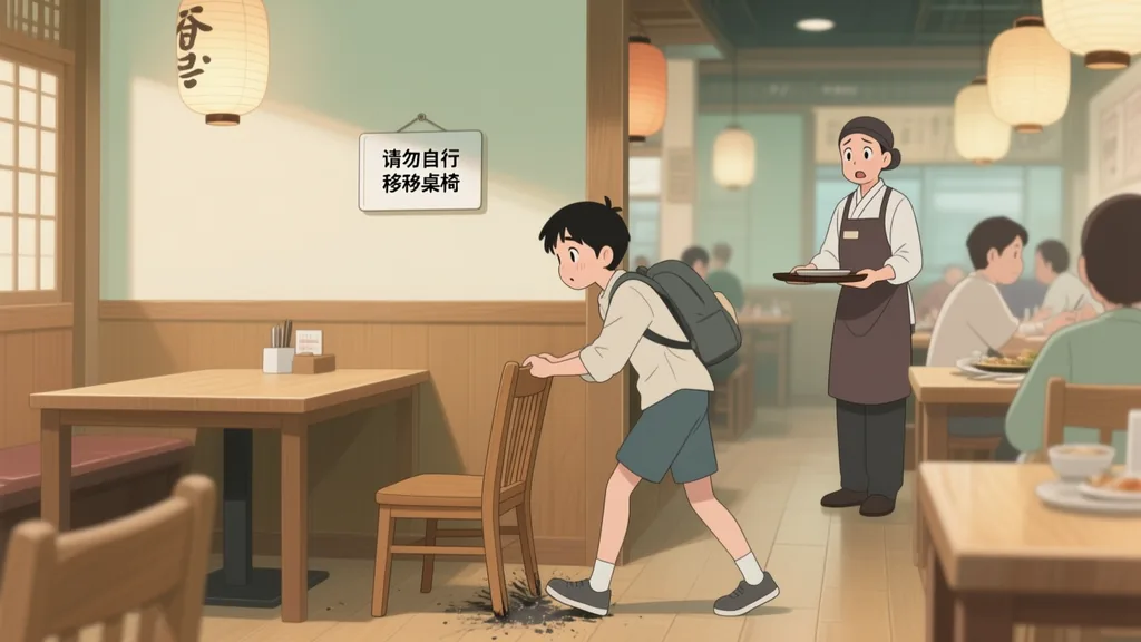 请勿自行移动桌椅