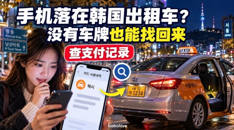 在韩国打车忘拿手机怎么办？靠支付记录也能查回来的找回方法