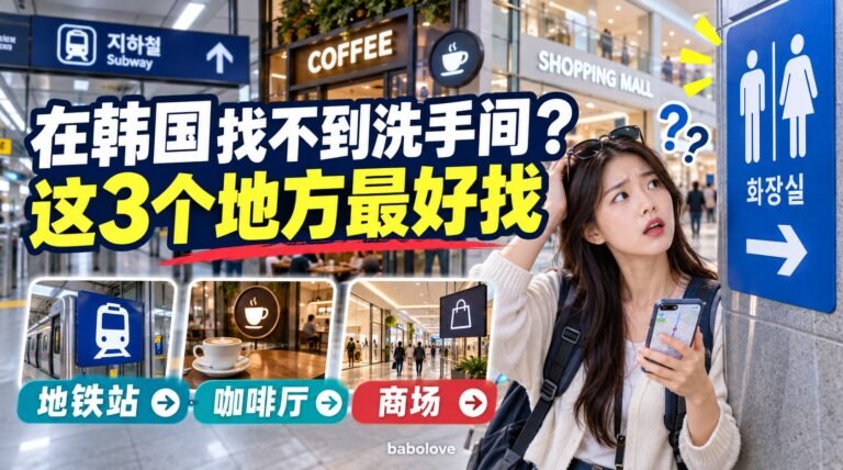 在韩国找不到洗手间怎么办？韩国洗手间在地铁站、咖啡厅、商场哪里最好找？