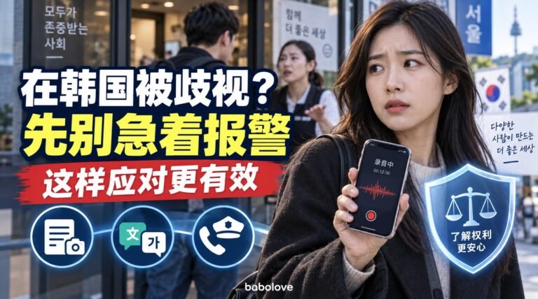 在韩国被歧视怎么办？报警之前先看这些实用应对方法